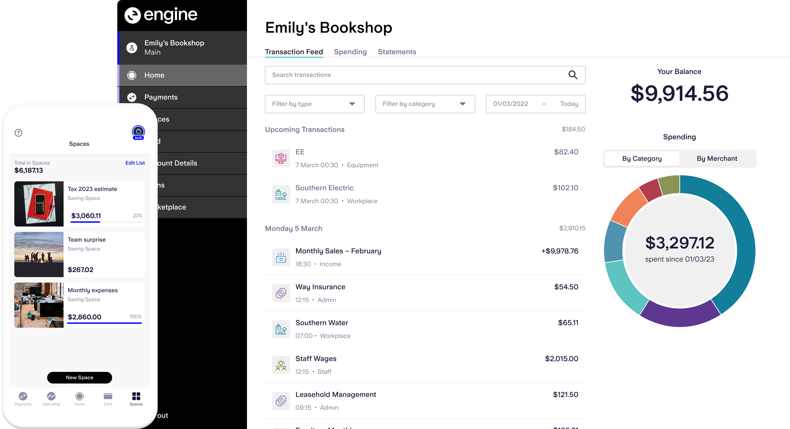 Mobile and desktop image of a customer's account